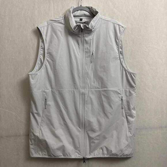 NEW Boggi Milano Men's Size XXL Ice Gray Out Golf B-Tech Full Zip Vest - Picture 1 of 15